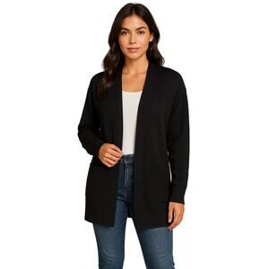 ZESICA Open Front Knit Cardigan – Black – Women’s Medium